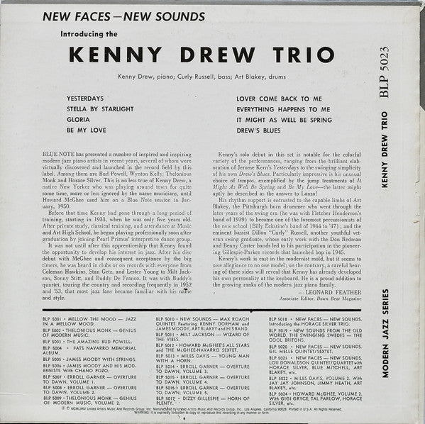 The Kenny Drew Trio - New Faces – New Sounds, Introducing The Kenny...