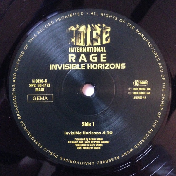 Rage (6) - Invisible Horizons (12"", EP)