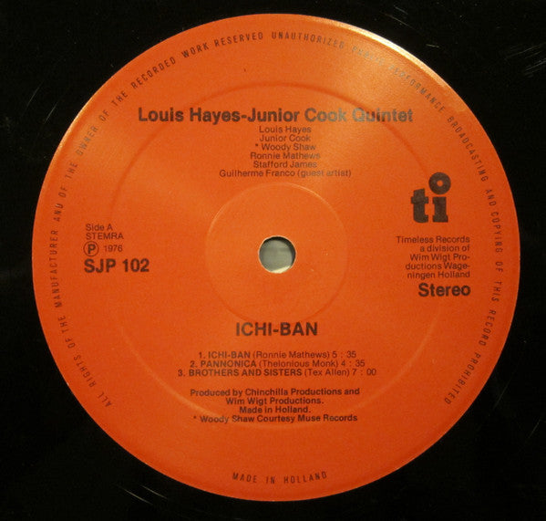 Louis Hayes - Ichi-Ban(LP, Album, RP)