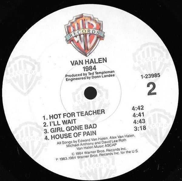 Van Halen - 1984 (LP, Album, RP, All)