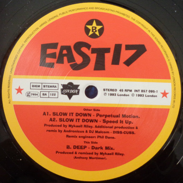 East 17 - Slow It Down (12"")