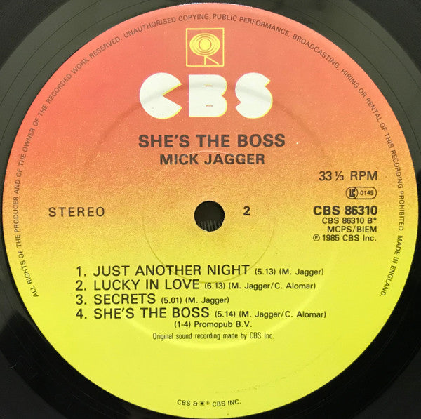 Mick Jagger - She's The Boss (LP, Album)