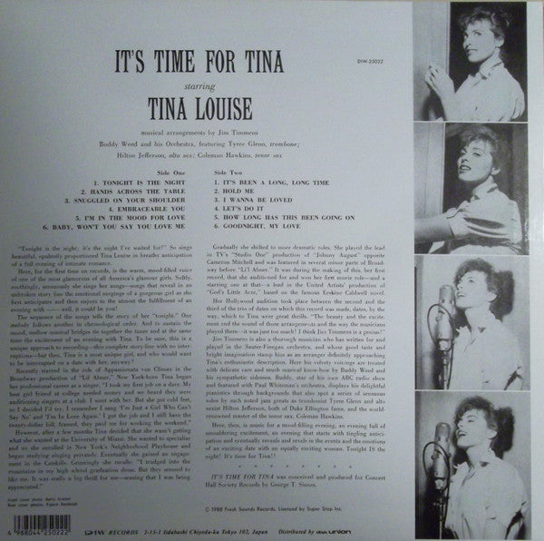 Tina Louise - It's Time For Tina (LP, Album, RE)