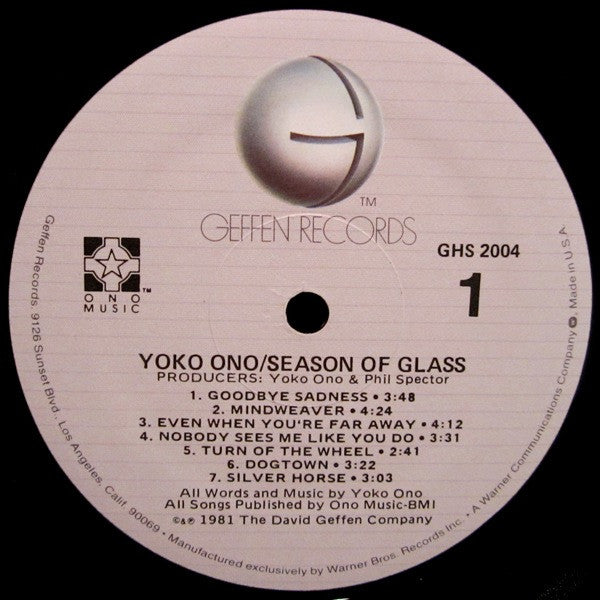 Yoko Ono - Season Of Glass (LP, Album, S/Edition)