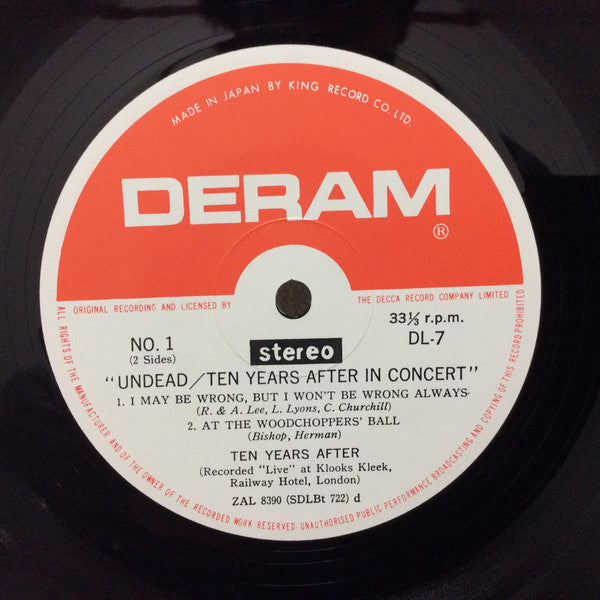Ten Years After - Undead/Ten Years After In Concert (LP)