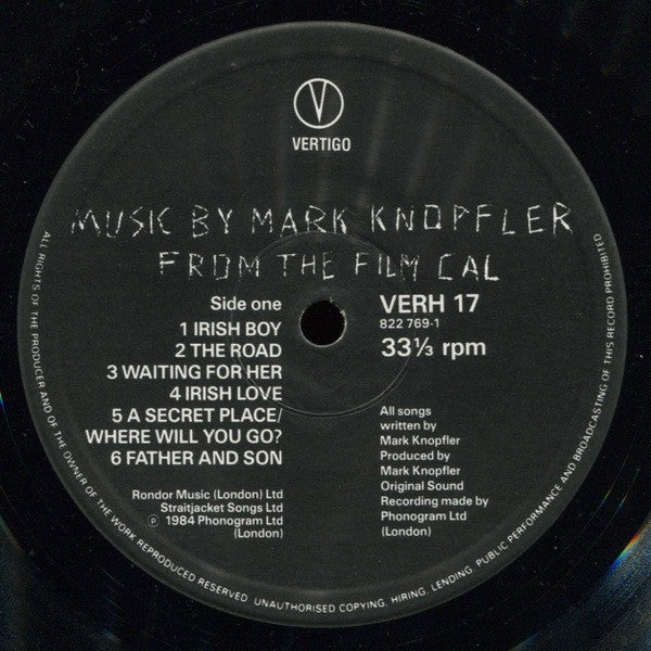 Mark Knopfler - Music By Mark Knopfler From The Film Cal (LP, Album)