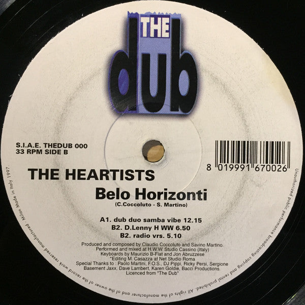 The Heartists - Belo Horizonti (12"")