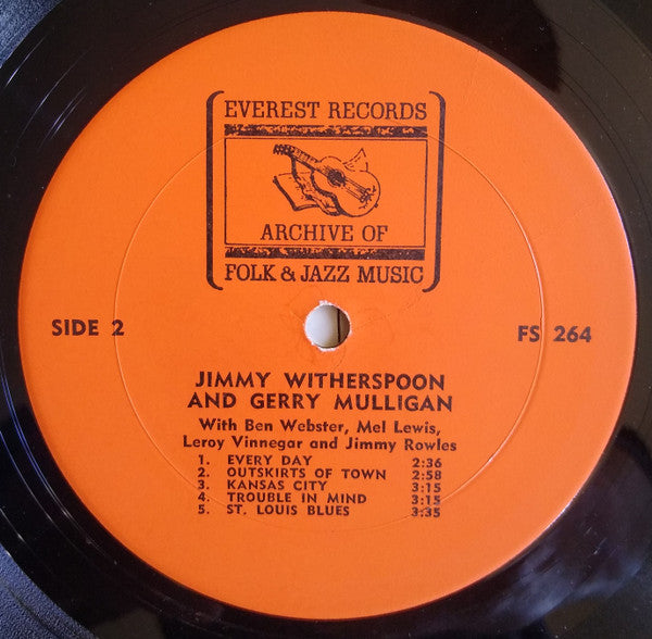 Jimmy Witherspoon - Jimmy Witherspoon & Gerry Mulligan(LP, Album, RE)