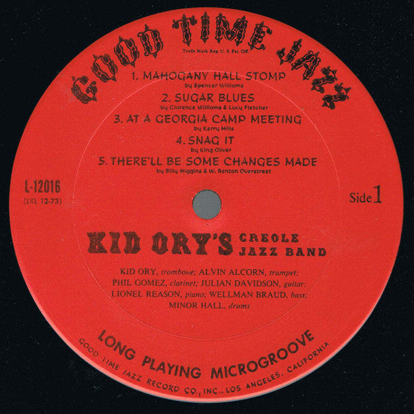 Kid Ory's Creole Jazz Band* - The Legendary 'Kid' (LP, Album, RE)