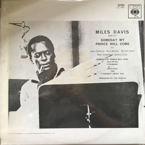 The Miles Davis Sextet - Someday My Prince Will Come(LP, Album, Mon...