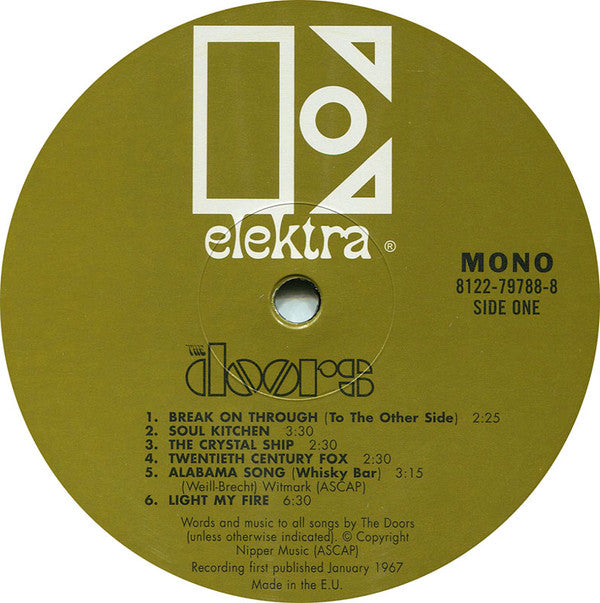 The Doors - The Doors (LP, Album, Mono, RE, RM, 180)
