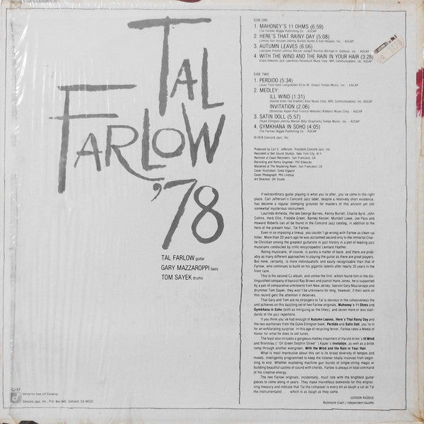 Tal Farlow - Tal Farlow '78 (LP, Album)
