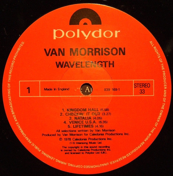 Van Morrison - Wavelength (LP, Album, RE)