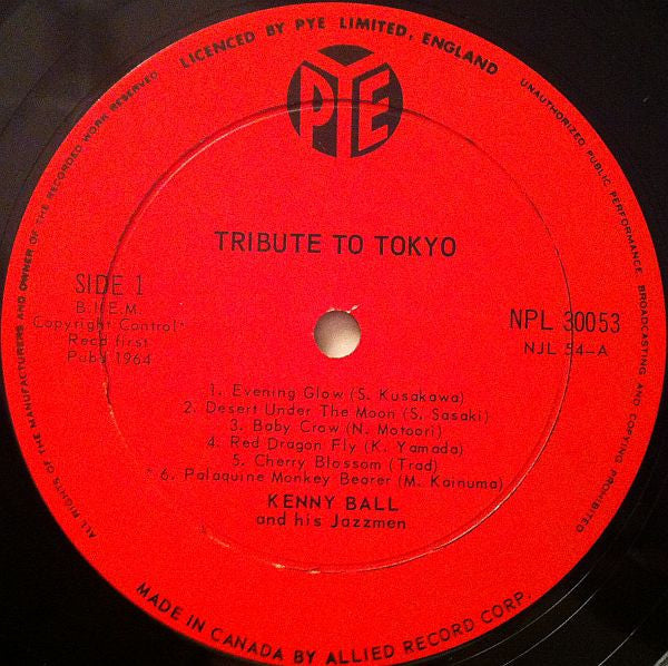Kenny Ball And His Jazzmen - Tribute To Tokyo (LP, Album)