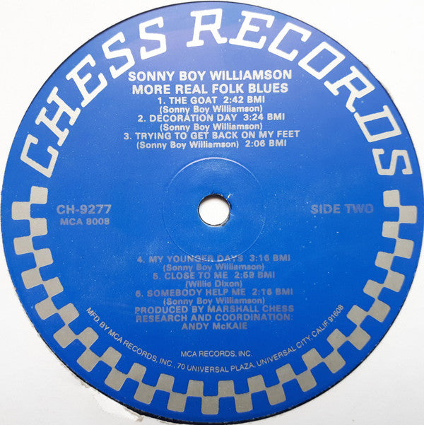Sonny Boy Williamson (2) - More Real Folk Blues(LP, Album, Comp, RE...