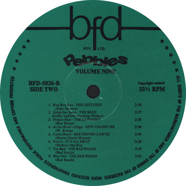 Various - Pebbles Vol. 9 (LP, Comp, Unofficial, Tur)