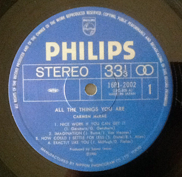 Carmen McRae - All The Things You Are (LP, Comp)