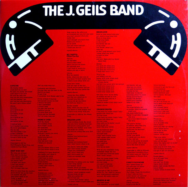 The J. Geils Band - Hotline (LP, Album, RP, PR)