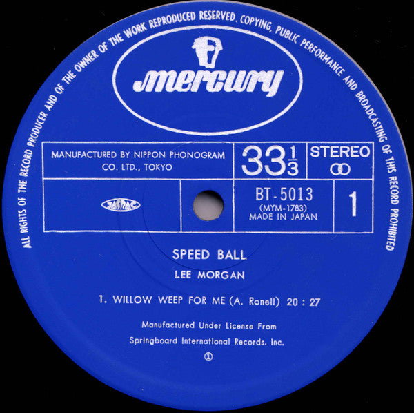 Lee Morgan - Speedball (LP, Album)