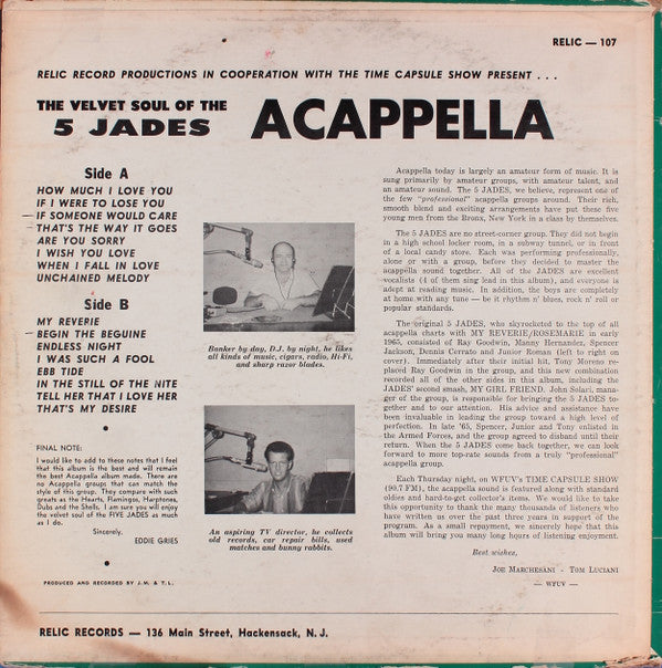 The 5 Jades - The Velvet Soul Of 5 Jades (LP, Album)