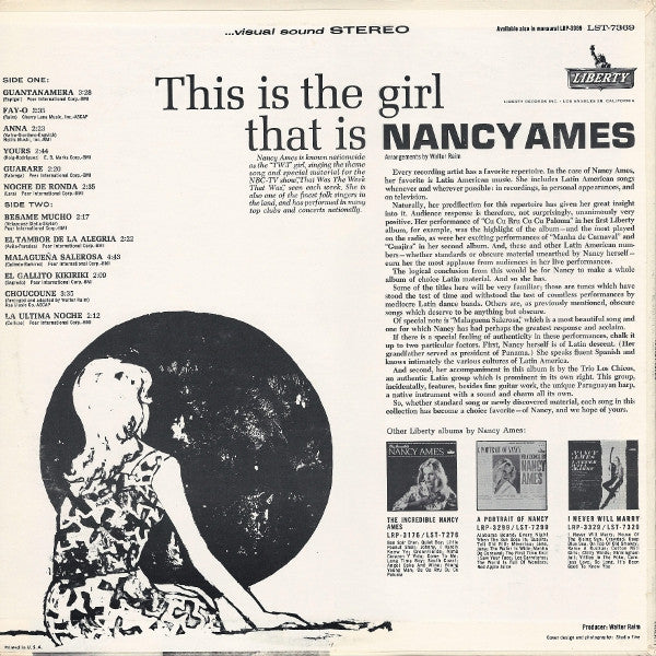 Nancy Ames - This Is The Girl That Is Nancy Ames (LP, Album)