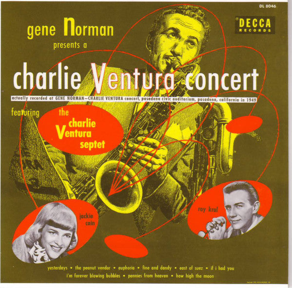 Gene Norman - Gene Norman Presents A Charlie Ventura Concert(LP, Mono)