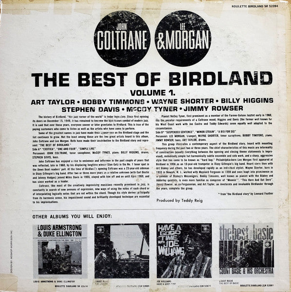 John Coltrane - The Best Of Birdland: Volume 1.(LP, Album)