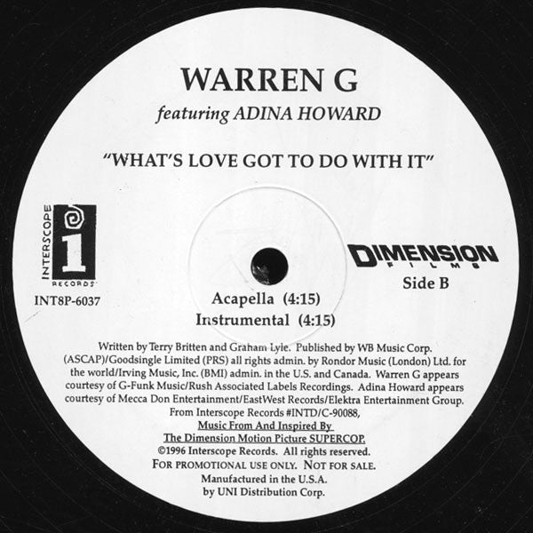 Warren G - What's Love Got To Do With It(12", Promo)