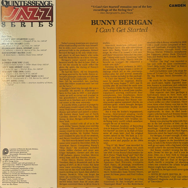 Bunny Berigan - I Can't Get Started (LP, Comp, Mono)