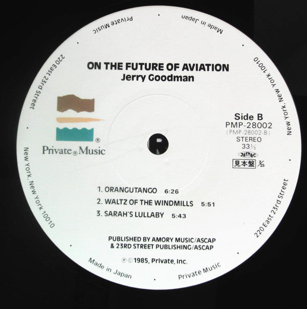 Jerry Goodman - On The Future Of Aviation (LP, Album, Promo)