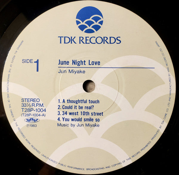 Jun Miyake - June Night Love (LP, Album)