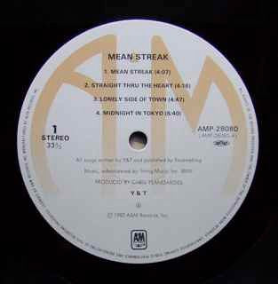 Y & T - Mean Streak (LP, Album)