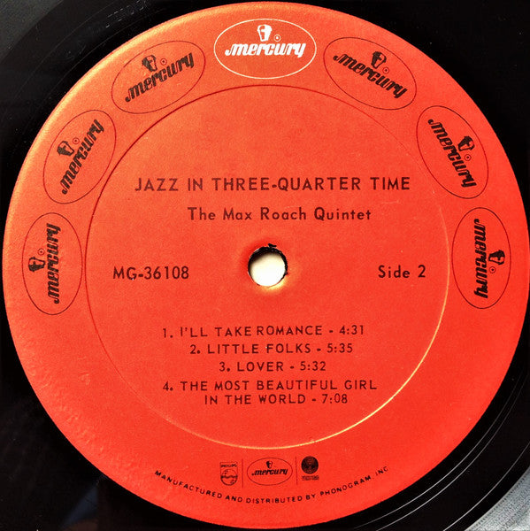 Max Roach - Jazz In 3/4 Time (LP, Album, Mono, RE)