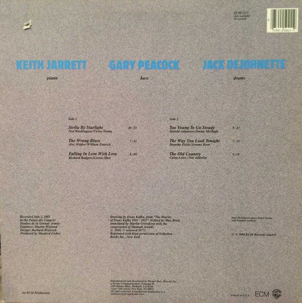 Keith Jarrett - Standards Live (LP, Album)