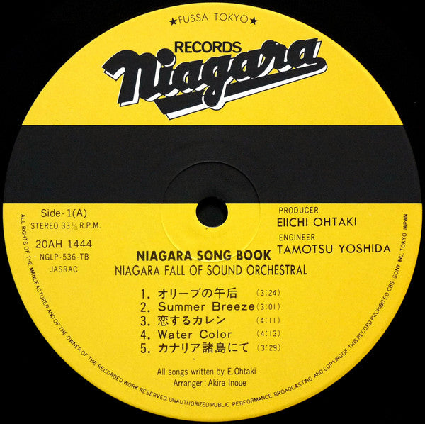 Niagara Fall Of Sound Orchestral - Niagara Song Book (LP, Album)