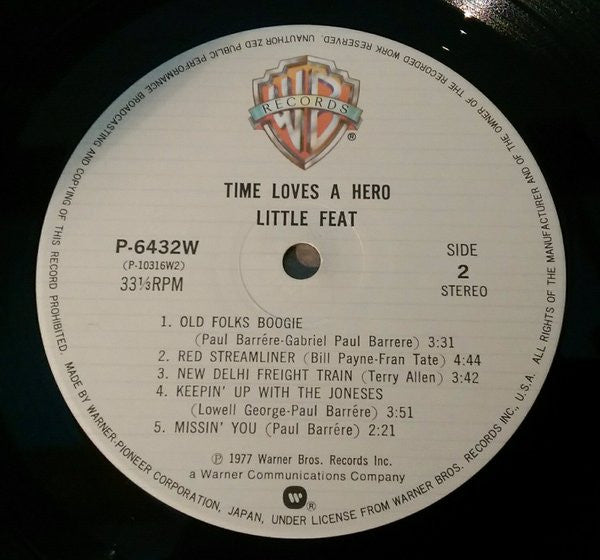 Little Feat - Time Loves A Hero (LP, Album, RE)