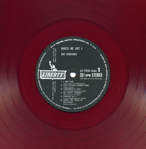 The Ventures - Knock Me Out! (LP, Album, Red)