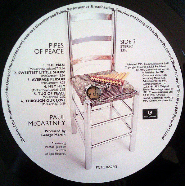 Paul McCartney - Pipes Of Peace (LP, Album, Gat)