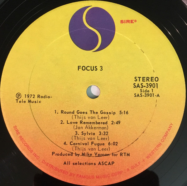 Focus (2) - Focus 3 (2xLP, Album, PRC)