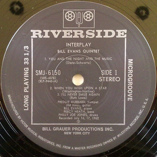 Bill Evans Quintet - Interplay (LP, Album, RE)