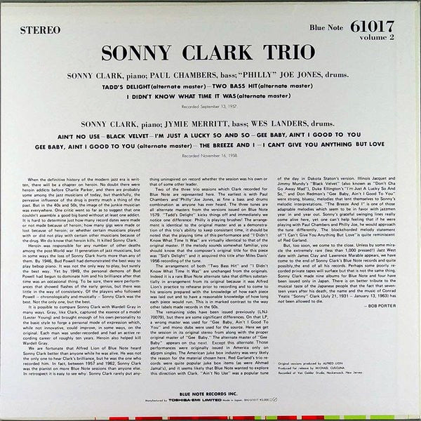 Sonny Clark Trio - Sonny Clark Trio Volume 2 (LP, Album, Ltd, RE)