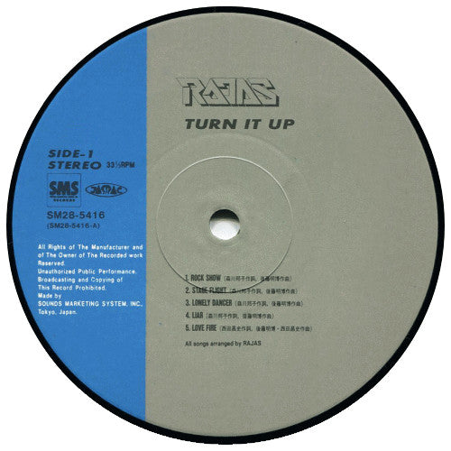 Rajas - Turn It Up (LP, Album)