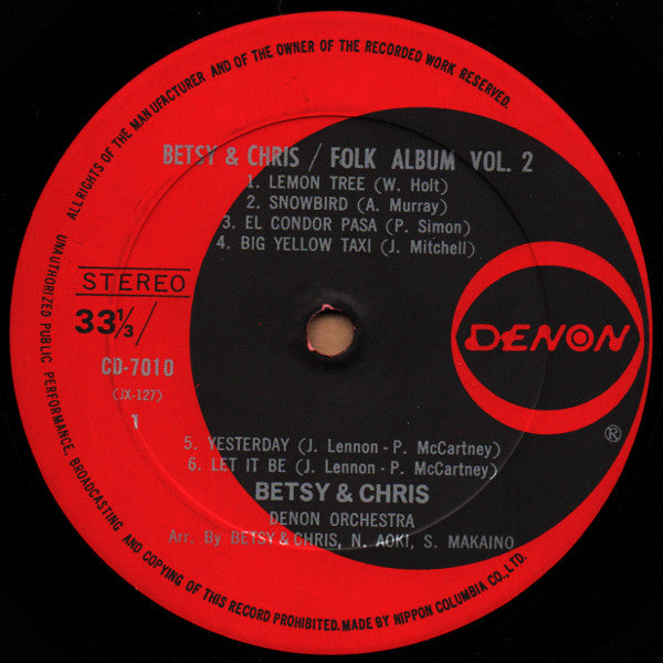Betsy & Chris - Folk Album 2 (LP, Album, Gat)