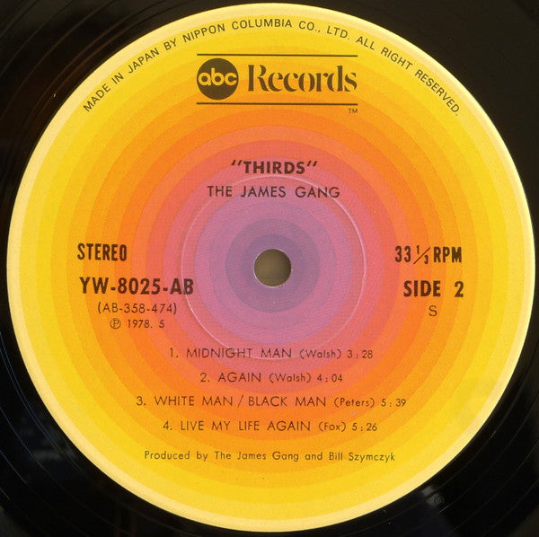 James Gang - Thirds (LP, Album, Ltd, RE)