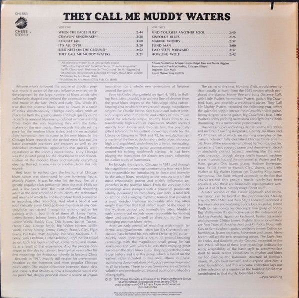 Muddy Waters - They Call Me Muddy Waters (LP, Comp, RE)