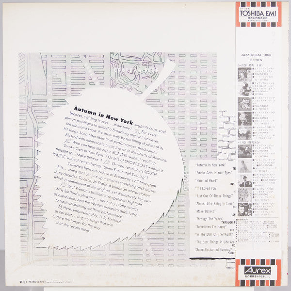 Jo Stafford - Autumn In New York (LP, Album, RE)