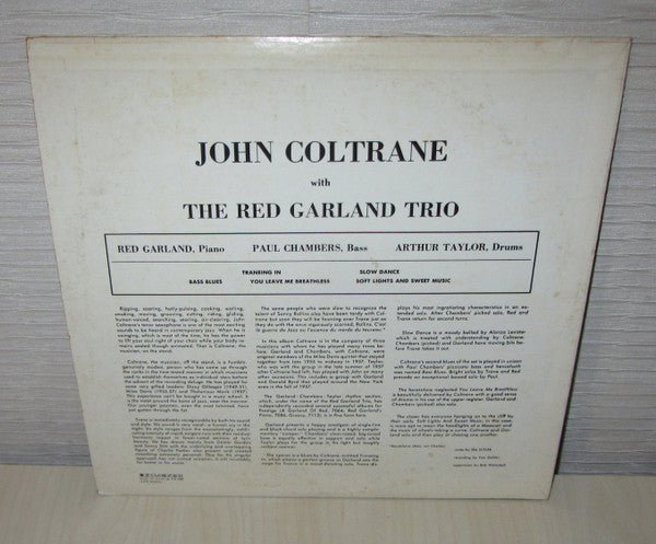 John Coltrane - John Coltrane With The Red Garland Trio(LP, Album, ...