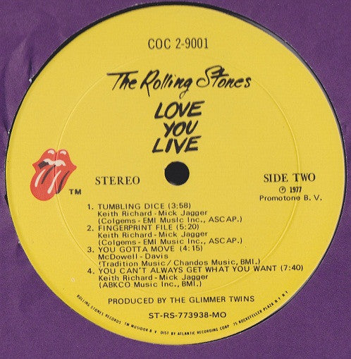 The Rolling Stones - Love You Live (2xLP, Album, MO )