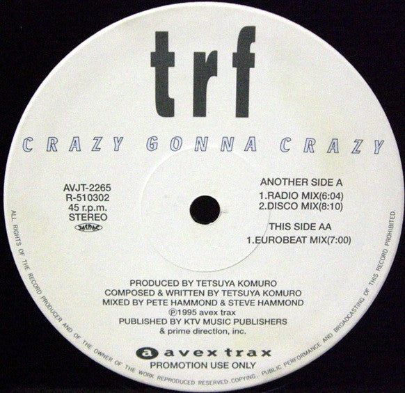 TRF - Crazy Gonna Crazy (12"", Promo)