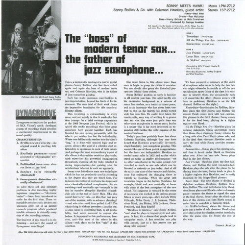 Sonny Rollins And Coleman Hawkins - Sonny Meets Hawk! (LP)